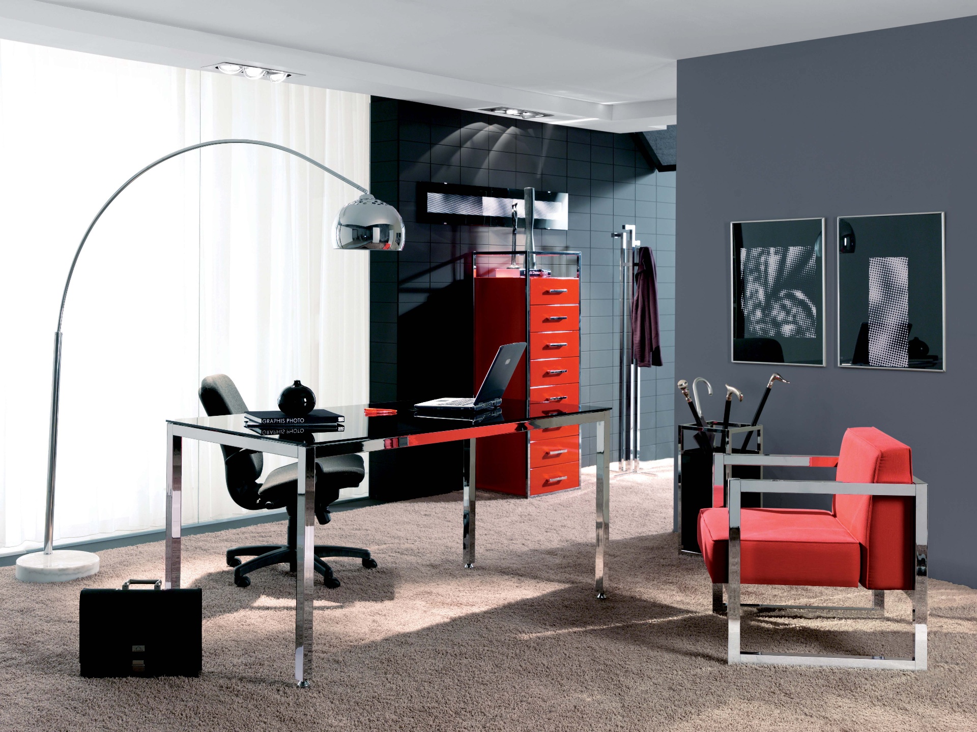 Sistema modular metálico para interiorismo de oficinas
