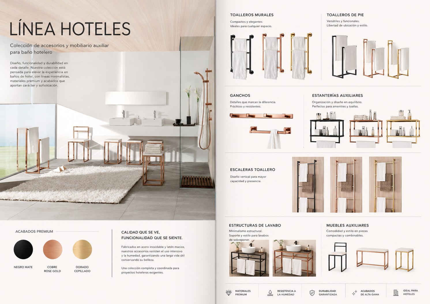 Catálogo visual de la Línea Hoteles de TECNOCUBO SOLUTIONS